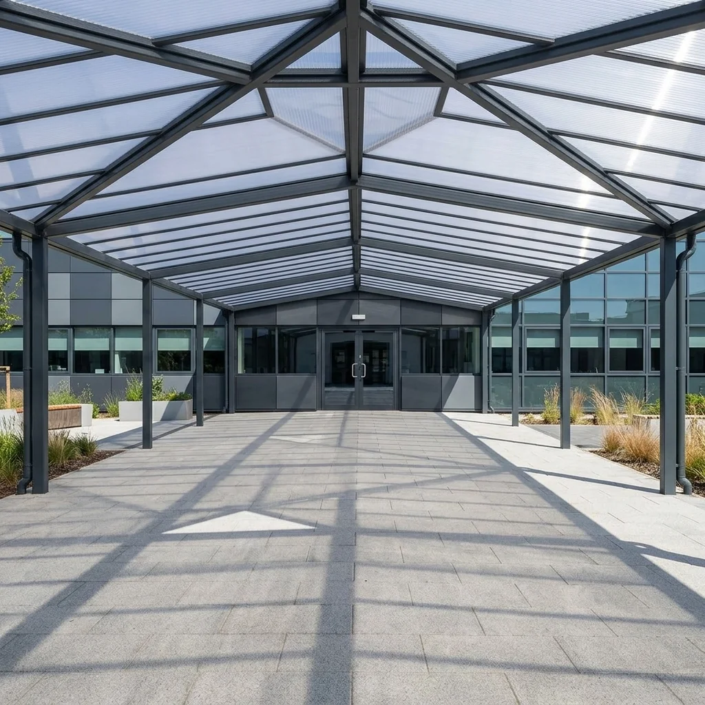 Warrington school playground canopy installation
